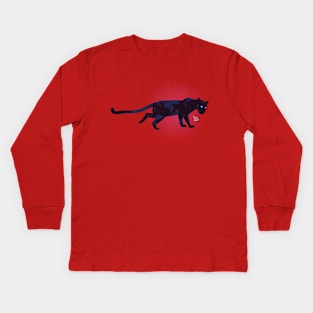 The dark panther Kids Long Sleeve T-Shirt